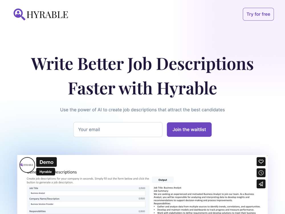 Hyrable cover