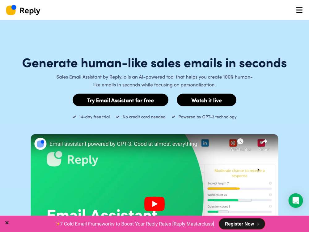 Sales Email Assistant by Reply.io cover